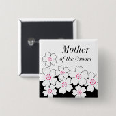 Modern Cherry Blossom Rehearsal Button (Voorkant /achterkant)