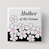 Modern Cherry Blossom Rehearsal Button (Voorkant)