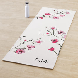Modern Cherry Blossom Sakura waterverf floral Yogamat