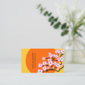 Modern Cherry Blossom Visitekaartje (Staand voorkant)