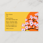 Modern Cherry Blossom Visitekaartje (Achterkant)