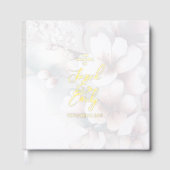 Modern Cherry Blossom Wedding Folie Gastboek Gastenboek (Voorkant)