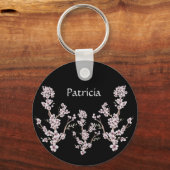 Modern Cherry Blossoms Design Sleutelhanger (Voorkant)