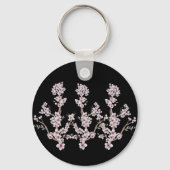 Modern Cherry Blossoms Design Sleutelhanger (Achterkant)