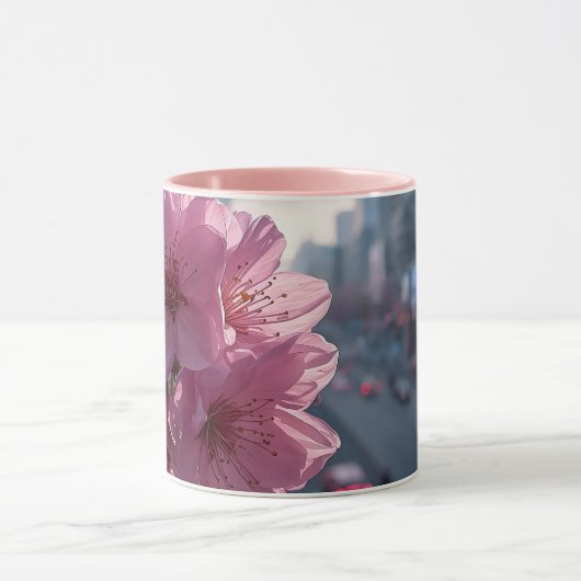 Modern Cherry Blossoms Mug Mok (Midden)