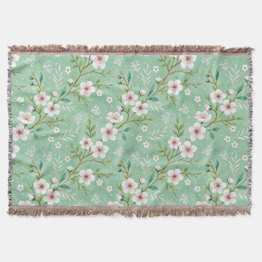 Modern Cherry Blossoms Winter Deken (Voorkant)