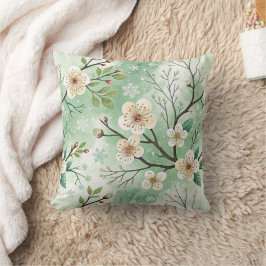 Modern  Cherry Blossoms Winter pattern Kussen