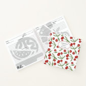 Modern Cherry Pattern Personalized Recipe Notitieb Notitieboek (Binnen)