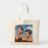 Modern Cherub Painting - Rembrandt Inspired Art Grote Tote Bag (Voorkant)