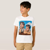 Modern Cherub Painting - Rembrandt Inspired Art T-shirt (Voorkant volledig)