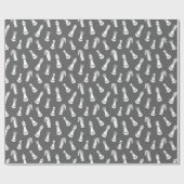 Modern Chess Pieces Pattern Wrapping Paper Cadeaupapier (Vlak)