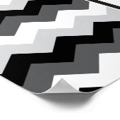 Modern Chevon Wedding 15 Table Seating Chart Poster (Hoek)