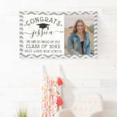 Modern Chevron Afstuderen fotograaf Spandoek (Insitu)