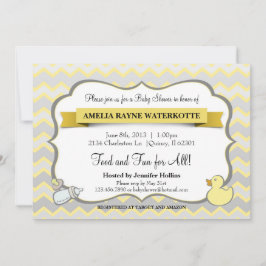 Modern Chevron Baby Animals Baby shower Uitnodigin Kaart