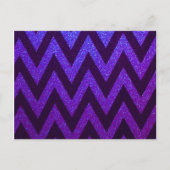 Modern Chevron Blue en Paars Briefkaart (Voorkant)