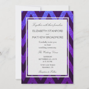 Modern Chevron Blue en Paars Kaart