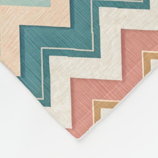 Modern Chevron Design Custom Soft Fleece Blanket (Hoek)