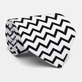 Modern Chevron Design Stropdas in zwart-wit stijl (Opgerold)