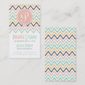 Modern Chevron Elegant - Gepersonaliseerd professi Visitekaartje (Voorkant / Achterkant)