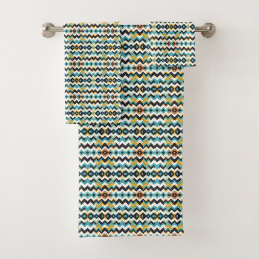 modern chevron geometrisch patroon bad handdoek (Insitu)