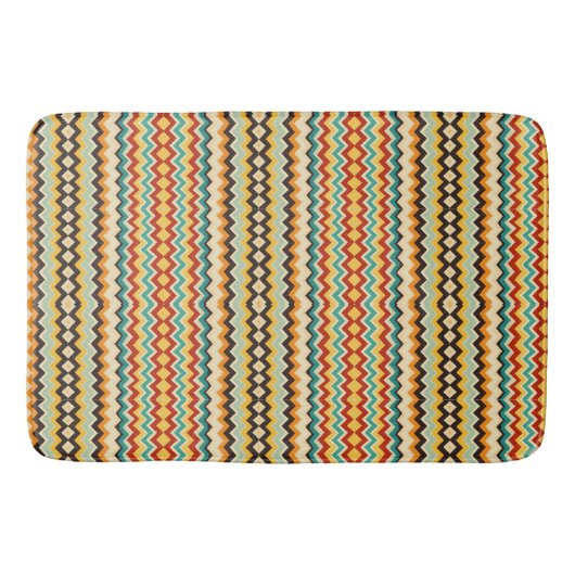 modern chevron geometrisch patroon badmat (Voorkant)