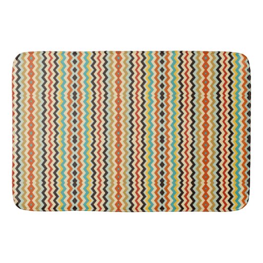 modern chevron geometrisch patroon badmat (Voorkant)