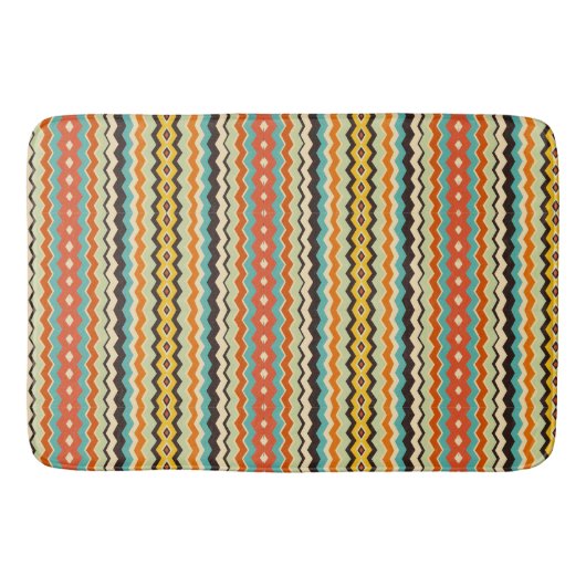 modern chevron geometrisch patroon badmat (Voorkant)