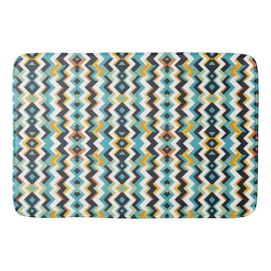 modern chevron geometrisch patroon badmat (Voorkant)