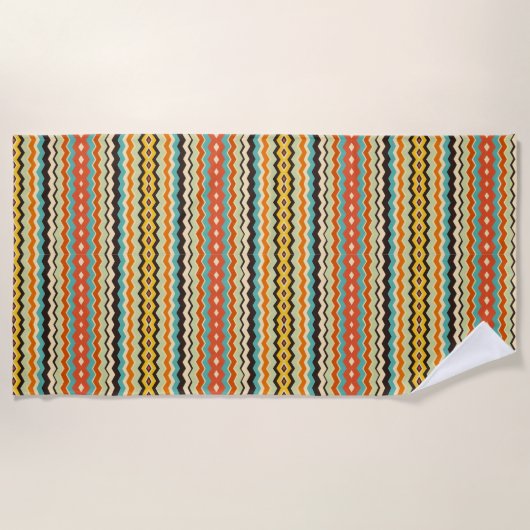 modern chevron geometrisch patroon strandlaken (Voorkant)