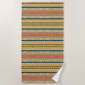 modern chevron geometrisch patroon strandlaken (Voorkant)