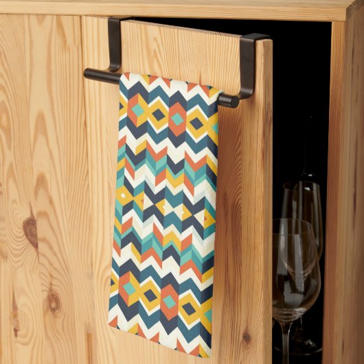 modern chevron geometrisch patroon theedoek (Derde Gevouwen)