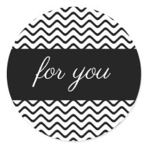 Modern Chevron Gift Ronde Label Sticker