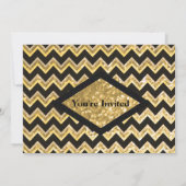 Modern Chevron Glitter Pattern Kaart (Achterkant)