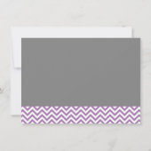 Modern Chevron Gown Paars Grey Vrijgezellenfeest Kaart (Achterkant)
