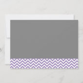 Modern Chevron Gown Paars Grey Vrijgezellenfeest Kaart (Achterkant)