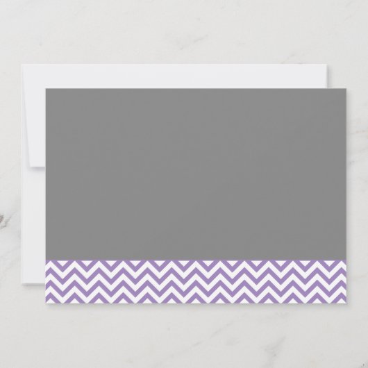 Modern Chevron Gown Paars Grey Vrijgezellenfeest Kaart (Achterkant)