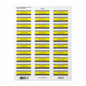 Modern Chevron Gray & Yellow Classy Address Labels (Full Sheet)