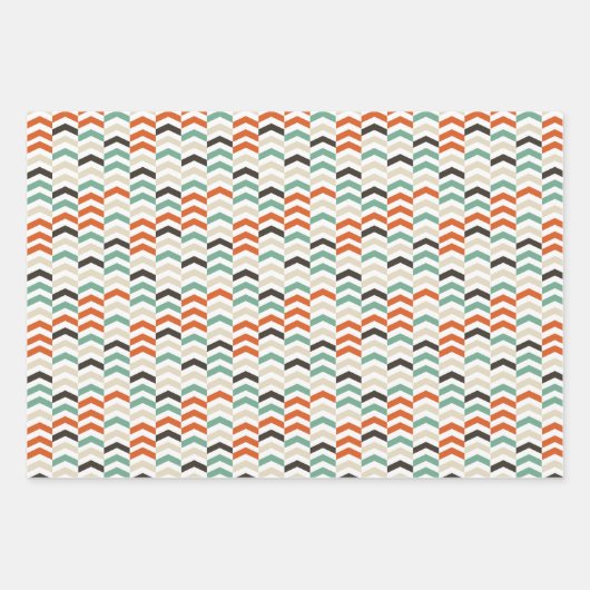Modern Chevron-inpakpapier - kleurrijke cadeauverp Inpakpapier Vel (Voorkant 3)