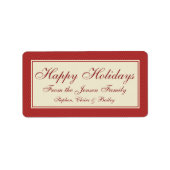 Modern Chevron kerstfeestdag cadeaulabel of Label (Voorkant)