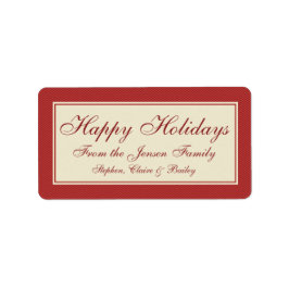 Modern Chevron kerstfeestdag cadeaulabel of Label