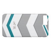 Modern Chevron met alle Kleurdetail Initialen Case-Mate iPhone Case (Achterkant (Horizontaal))