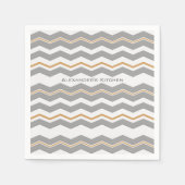 Modern Chevron met elke kleur en tekst Servet (Voorkant)