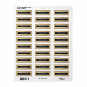 MODERN CHEVRON PATROON trendy eenvoudige gouden kr Etiket (Full Sheet)