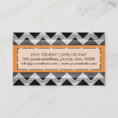 Modern Chevron Pattern Visitekaartje (Achterkant)