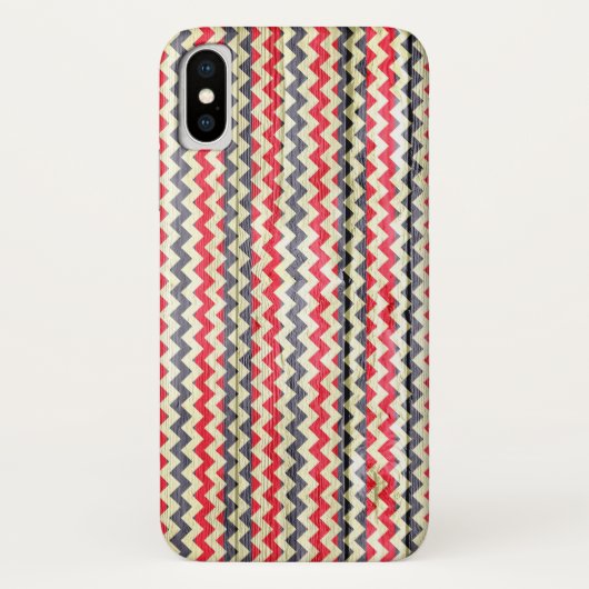 Modern Chevron Pattern Wooden Case-Mate iPhone Case (Achterkant)
