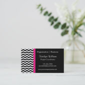 Modern Chevron Stripes Visitekaartjes (Staand voorkant)