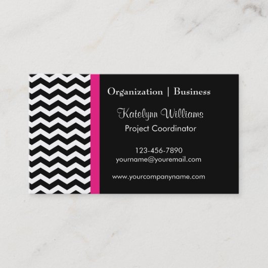 Modern Chevron Stripes Visitekaartjes (Voorkant)
