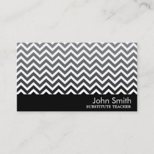 Modern Chevron Substitute Visitekaartje leraar