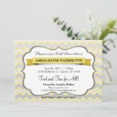 Modern Chevron Vrijgezellenfeest Invite Kaart (Staand voorkant)