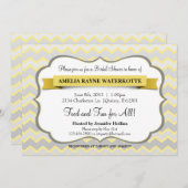 Modern Chevron Vrijgezellenfeest Invite Kaart (Voorkant / Achterkant)